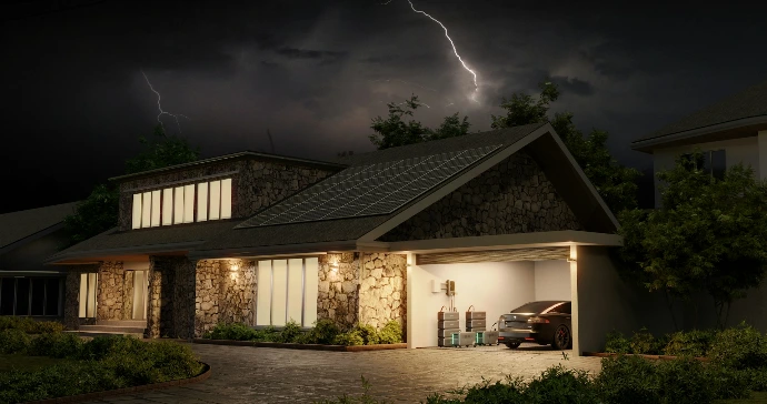 a house with a solar panel on the roof